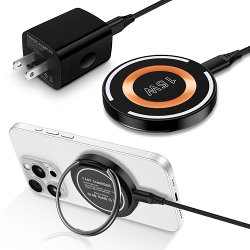 Wireless Charger Android Fast Charging Station Pad Compatible for Moto G Power 2025/Edge 2024/G Stylus 5G,Magnetic Wireless Charger Stand&20W Charger Block for Samsung Galaxy S25 Ultra/S24/S23/S22/S21