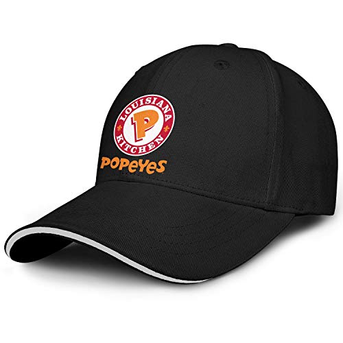 Mens Womens Caps Popeyes Louisiana Kitchen Logo Hats Snapback Sun Cap Relaxed Hat