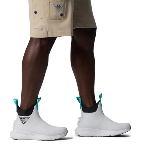 Columbia Men's PFG Pro Sport Boot, White/Geyser, 11 Regular by Columbia - Image 2