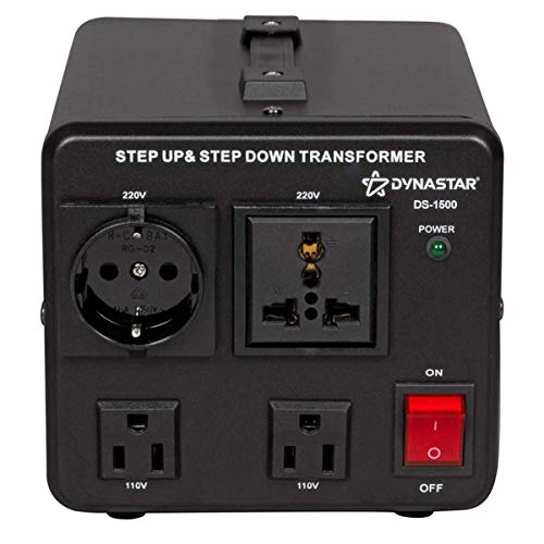 Dynastar Step Up & Step Down Voltage Converter and Transformer, 110-220 to 220-240 Volts; Heavy Duty, Extra Durable Lifetime Coil, 5-Year-Warranty, 1500 Watts3