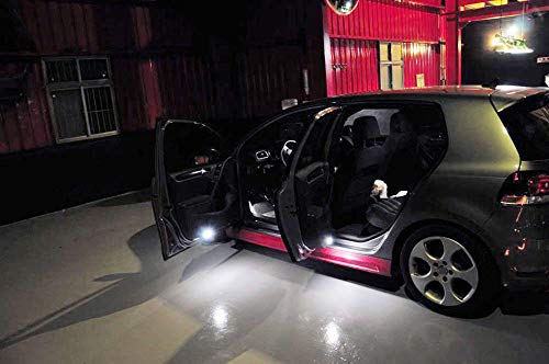Lámparas LED de cortesía para puerta iJDMTOY Xenon White miniatura 5