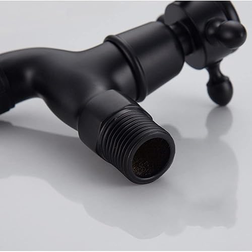 Miniatura 6 de Grifo de lavabo de baño montado en la pared de 3 pulgadas, mopa de latón, grifo de agua fría, bronce aceitado