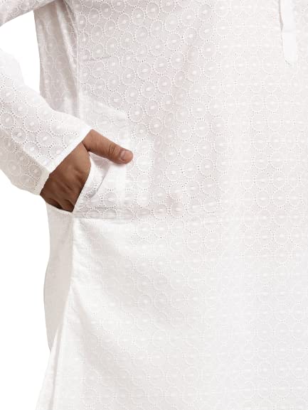 Image of SOJANYA (Since 1958, Men's Silk Blend Grey Kurta Pyjama & Silk Blend Jacket Combo