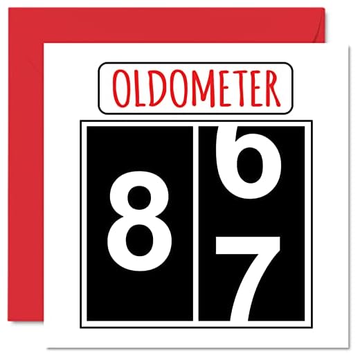 Divertidas tarjetas de cumpleaños 87 para hombres y mujeres, olómetro, tarjeta de feliz cumpleaños para papá, mamá, bisabuelo, tarjetas de felicitación de 145 mmx145 mm, tarjeta de cumpleaños 87