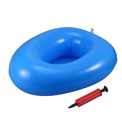 SAFIGLE Sartén Inflable para Personas Postradas Orinal Portátil con Inflador para Pacientes Inmóviles y Cuidados Casa Hospitales y Residencias