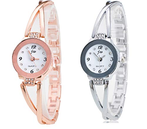 ITHANO Fashion Women Ladies Bracelet Wrist Watches Combo of 2 Watches Silver & Rosegold ITSMSILROS01 (B07GP75S72) Amazon Price History, Amazon Price Tracker