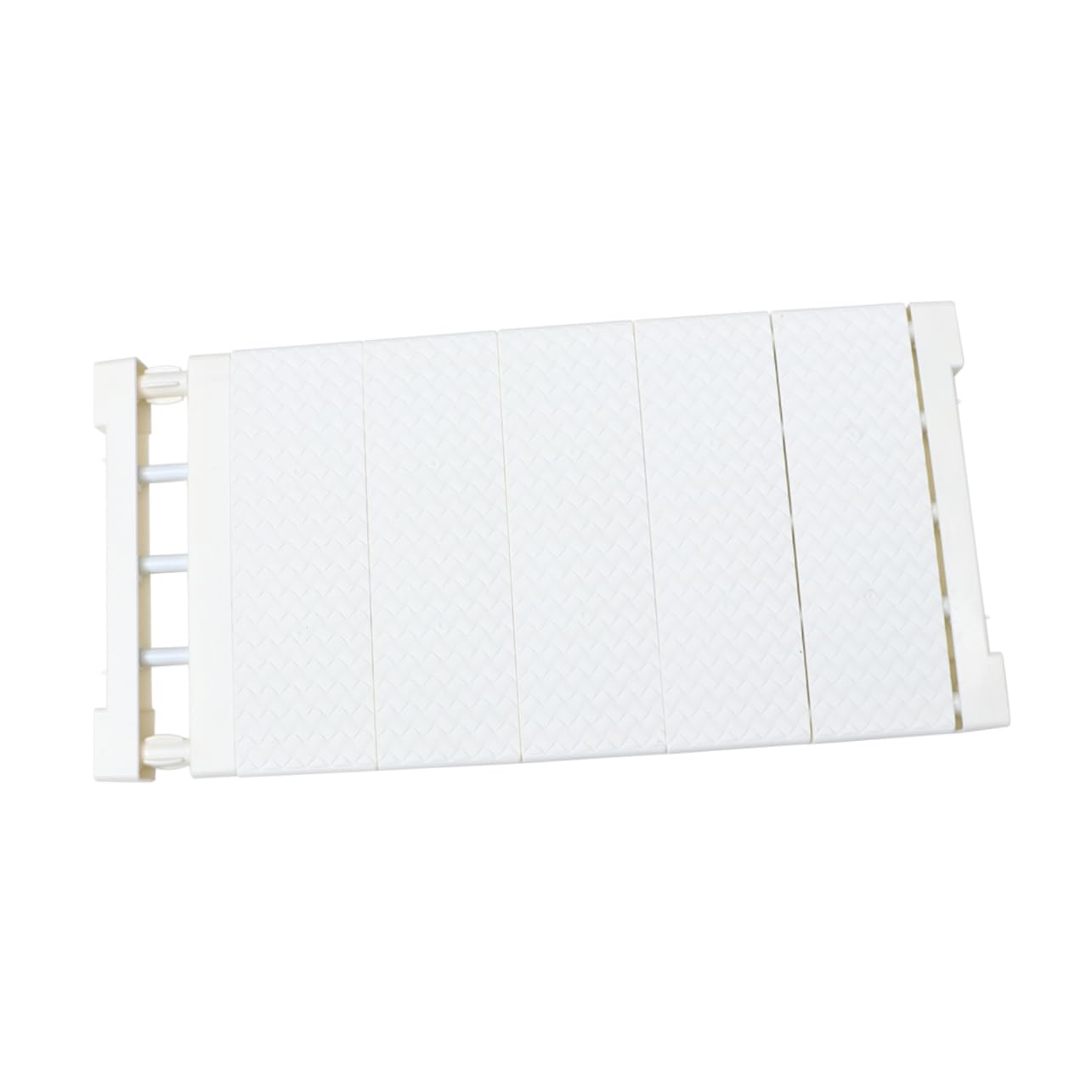 KOMBIUDA Adjustable Shelf Divider for Wardrobe Storage Plastic Closet Organizer Rack Expandable Separator for Cabinet Kitchen Bathroom Sturdy Easy Installation White