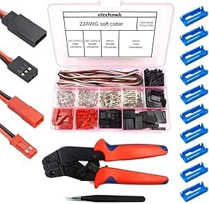 60 sets de conectores servo macho hembra crimpadores juego de cables con herramienta crimpadora compatible con JST SYP