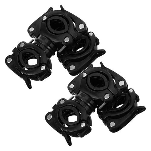 TOVINANNA 2個 車椅子の松葉杖スタンド シート付き杖 ホルダー ランニングベルト グリ 車椅子ポール固定 モビリティスクーターの杖サポート 車椅子用の杖サポート プラスチック Black