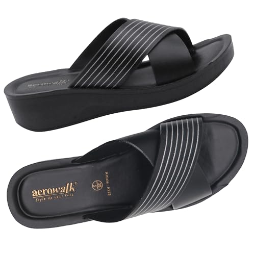 Image of AEROWALK Stylish Fashion Sandal for Women | Comfortable| Lightweight | Anti Skid | Casual Office Footwear (AT28)