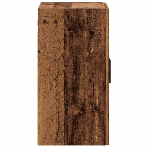 Armario de almacenamiento vintage suspendido en pared de madera rústica 6