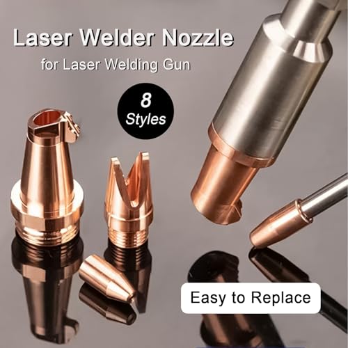 MCWlaser 5 Pcs Laser Welder Nozzle Tip Kit AS-12 Copper Nozzles for Portable Laser Welding Gun Laser Welder Head Laser Welding Machine
