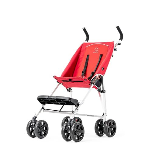 Coche XL Special Needs Stroller, Disability Stroller for Older Child, Larger Size Pushchair, Easy Folding System, Lightweight Aluminum Frame (Red)