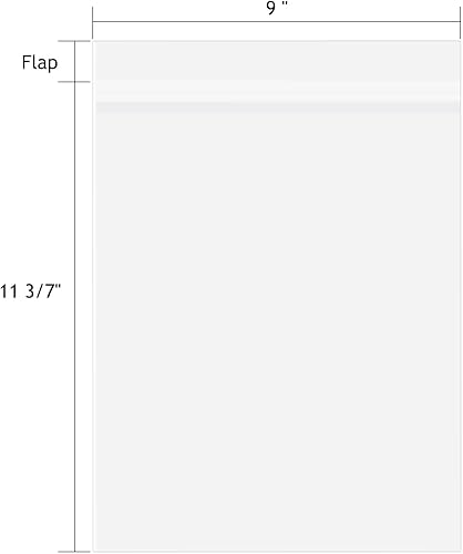 Miniatura 2 de Golden State Art, Paquete de 50 bolsas transparentes para tapetes de 8.5 x 11, imágenes, sin ácidos, 9 x 11 37 pulgadas