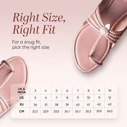 Image of Frido Women's Comfort Flat Sandals | Ethnic Style Slip-On | Super Soft Cushioned Sole, Padded Knit Upper, Breathable & Anti-Skid Zero-Drop | Available in Comfort Flat & Ethnic Kolhapuri style