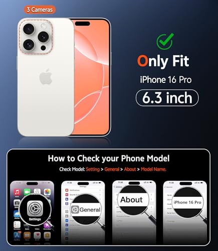 Image of FNTCASE for iPhone 16 Pro Case: Matte Magnetic Phone Cases with Screen Protector Compatible with Magsafe Slim Anti Yellowing Rugged Shockproof Protective Translucent Cell Phone Cover (C-Orange)