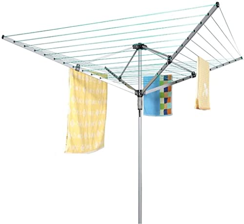 TRTO 50M Washing Line Airer 4 Arm Outdoor Indoor Laundry Garden Rotary Clothes Dryer