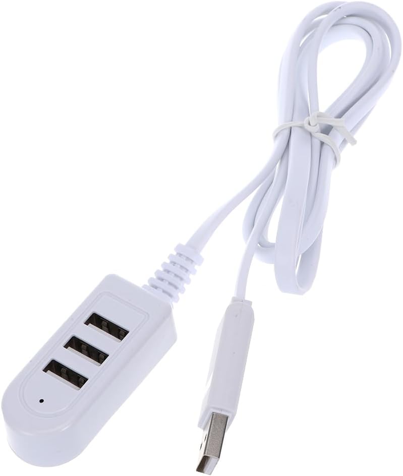 PartyKindom Cavo di prolunga USB 3.0 Cavo di prolunga USB Hub USB ultra sottile Mini Hub Hub USB 3.0 multiporta Hub alimentato Caricatore USB 3a Caricatore 3a Hub 3a Cavo di prolunga 3usb Bianco