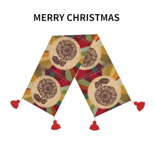 Chemin de table de Noël multicolore pour une décoration intérieure et extérieure