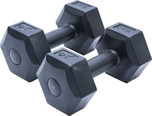 XQ Max - Mancuerna (2 kg, 2 Unidades), Color Negro