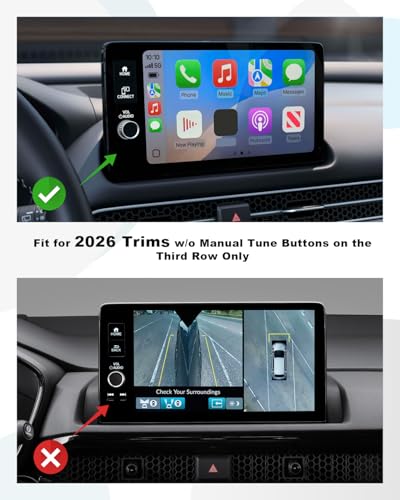 Image of CDEFG 2PCS for 2026 2027 Honda HR-V HRV Screen Protector 9-inch, for 2026 2027 Honda HR-V Navigation Nano Screen Covers 2027 Honda HRV (LX, Sport, and EX-L) Accessories HD Clear(for New Volum Knob)
