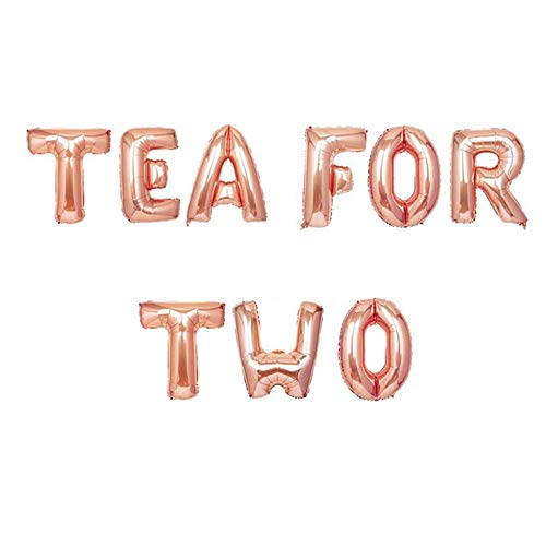 Tea for Two Rose Gold Balloons,Tea for Two Rose Gold Letter Balloons,Tea for Two Letter Balloons,Two - //coolthings.us