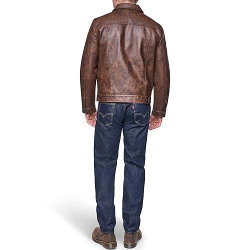 Image of Levi's Men's Faux Leather Classic Trucker Jacket