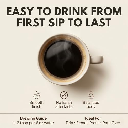 ARABEAN 100% Arabica Medium Roast Ground Coffee, Ethiopian Colombian, 12oz, Smooth, Low Acidity & Specialty Grade, Freshly Roasted for Drip, French Press & Pour Over, Resealable Bag, Made in USA - image 4