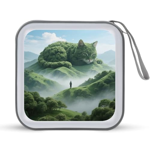 Étui CD/DVD 40 compartiments en plastique moderne et vert géant pour voiture