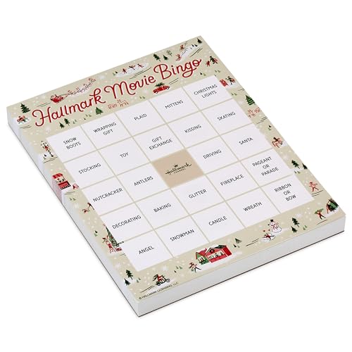 Tablero de Bingo Navideño de Películas del Canal Hallmark (6 diseños, 102 hojas), regalo para fanáticos miniatura 1
