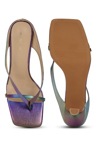 Image of Allen Solly womens Allen Solly Sheen Effect Open-toe Slim Heels Pump