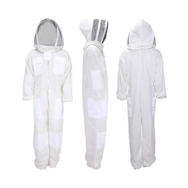 ENJOHOS Imkeranzug, Schutzbekleidung mit Schleier Bienenzucht, Imkerei Ausrüstung Zubehör für Mann Frauen (XL) – Bild 3
