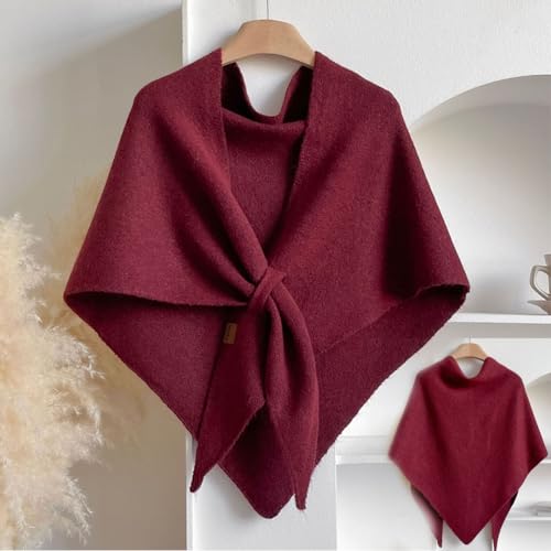 LONGLUAN 2025 New Women's Solid Color Shawl, Casual Soft Comfortable Shawl for Daily Wear, Pashmina Shawl Wraps Fashion Scarf4