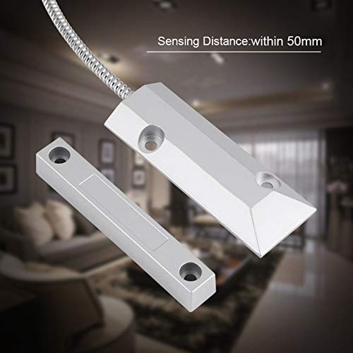 Wired-Metal-Door-Window-Magnetic-Sensor-Detector-Switch-Alarm-Home-Garage-Security-Kit
