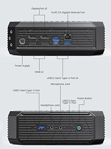 Minisforum Neptune Series Hx80G Mini Pc Amd Ryzen 7 5800H Windows 11 Pro Desktop Computer, Ddr4 32Gb Ram+512Gb Ssd, 2X Hdmi & 2X Dp 4K@60Hz Outputs, Amd Radeon Rx 6600M Discrete Graphics Small Pc #TOP6
