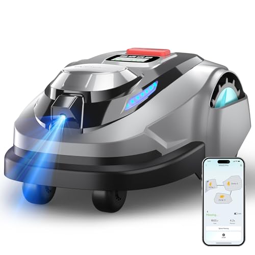 YARDCARE N1600 PRO Wireless Robot Lawn Mower, RTK+Vision Navigation, 0.4