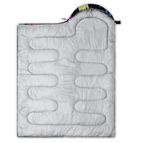 Image of QOOMO Camping Sleeping Bags,3 Season Warm & Cool Weather,Lightweight,Waterproof Sleeping Bags for Adults & Kids,Traveling,and Outdoors,Camping Gear Equipment