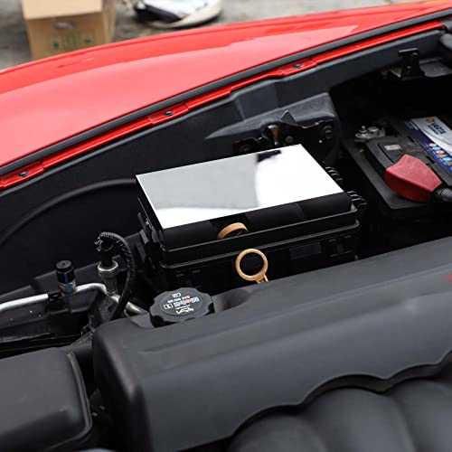 Image of Engine Bay Panel Cover for C6 Corvette 2005-2013, Stainless Steel Rear Engine Cover Guards Protector Splash Shield, Fuse Box Cover (Type B Fuse Box Cover)