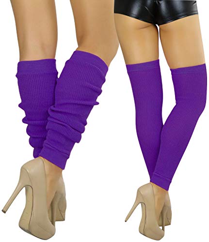 Image of ToBeInStyle Women's Long Over The Knee Leg Warmers Bright Thigh High