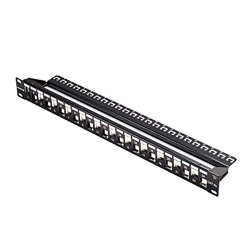 LINKOMM RJ45 24-Port STP Shielded Blank Keystone Patch Panel