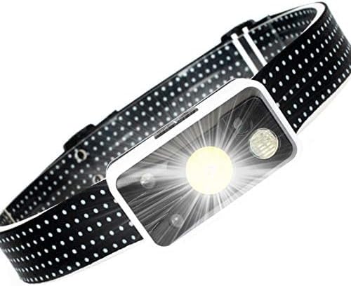 Latarka czołowa indukcyjna, falowana, czerwona dioda LED, mini USB, wielofunkcyjna, akumulatorowa, wewnętrzna, latarka czołowa