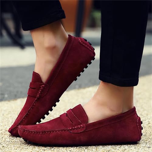 Image of PPXID Men's Dress Loafers Slip On Casual Shoes Lightweight Soft Penny Loafers Suede Driving Boat Shoes Moccasins
