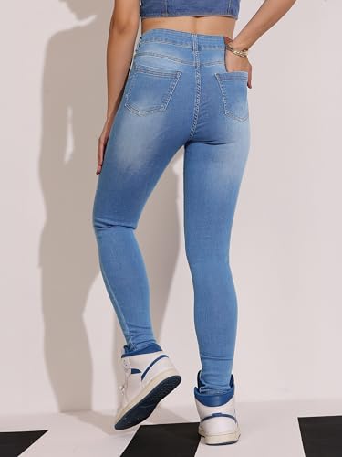 Image of Dolce Crudo Distressed High Rise Skinny Jeans for Women