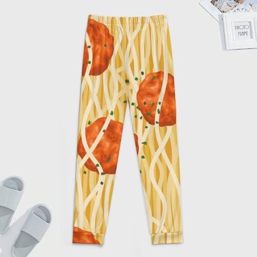 Spaghetti Meatballs Pattern Men's Pajama Pants Lightweight Joggers Lounge Bottoms Pj Pant Sleep Pants4