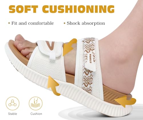 Image of KuaiLu Womens Orthotic Adjustable Strap Slides Arch Support Slip On Sandals