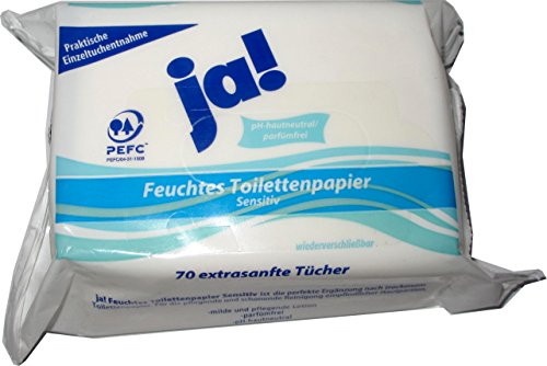 Preisvergleich Produktbild ja! Feuchtes Toilettenpapier Sensitiv (70)