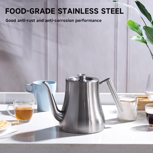 Gurudar 68Oz/2000Ml Stainless Steel Teapot With Removable Infuser, Stovetop & Dishwasher Safe Tea Maker Water Kettle For Loose Leaf & Tea Bags thumb #5