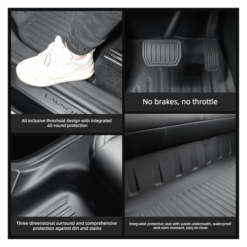 Tapis de sol auto pour Tesla Model Y Juniper 2025 coussinets de pied protection intérieur LHD - 4