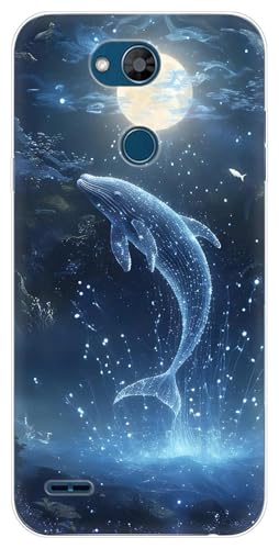 YonderYM Compatible con LG X Power 3 Funda,Suave Silicona TPU Antigolpes Protectora Case,Anti-Choque Carcasa Protectora, Anti-Arañazos Case Ballena