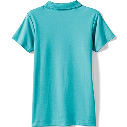 Image of Lands' End School Uniform Girls Short Sleeve Feminine Fit Interlock Polo Shirt